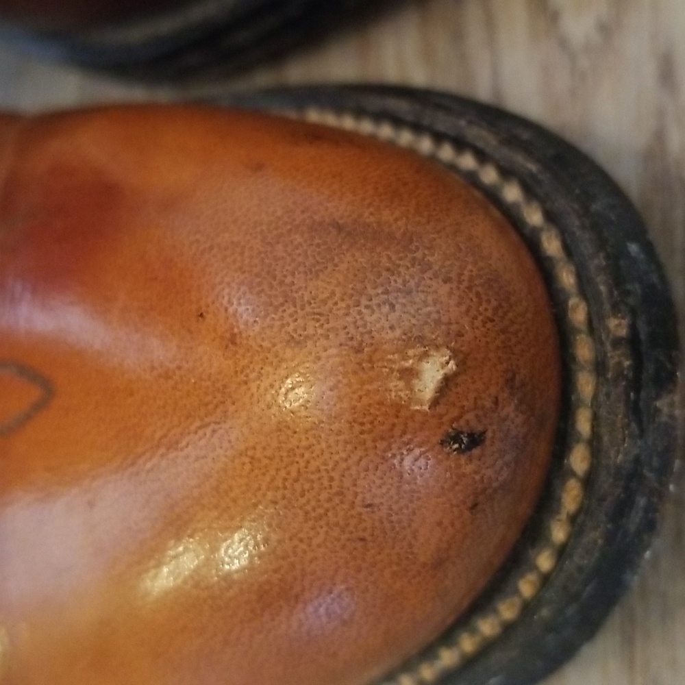 Miller Stockman Mens Cognac Cowboy Boots Size 7 1/2 - Picture 4 of 12